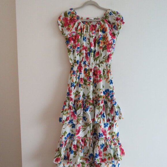 EYWASOULS MALIBU Inka Tiered Floral Maxi Dress Bohemian Summer - Size XS / S - Picture 4 of 16